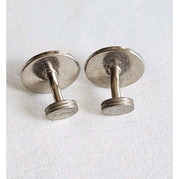 Cufflinks Genuine Charles Tyrwhitt Blue Enameled Silver-Plated Square Made in UK - Picture 4 of 6